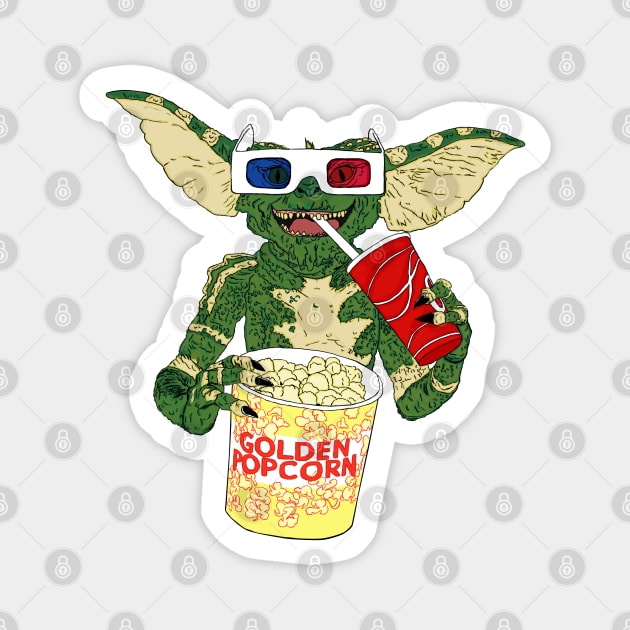 Popcorn Gremlin (version a) Magnet by attackofthegiantants