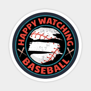 Happy Watching Baseball Magnet