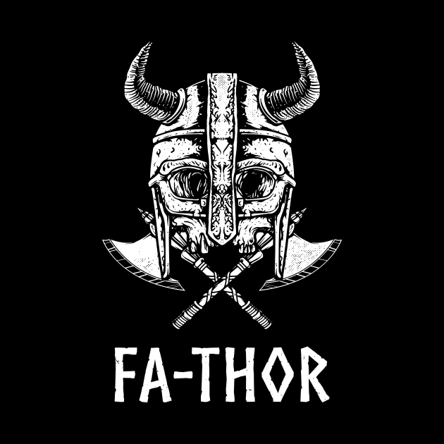 Fa-Thor Nordic Viking Skull Father Papa Dad by Foxxy Merch