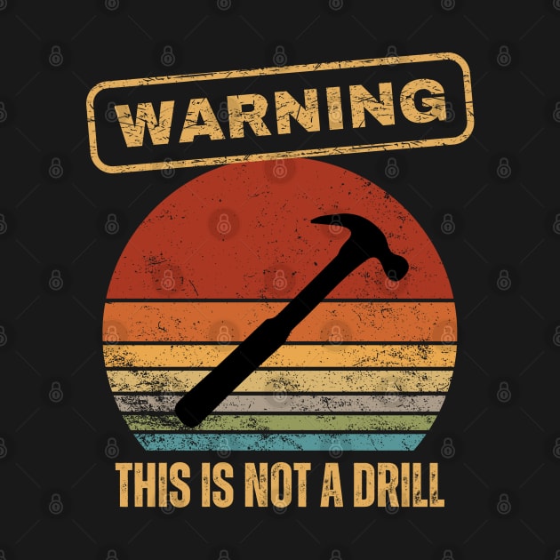 Warning This Is Not A Drill by Kenny The Bartender's Tee Emporium