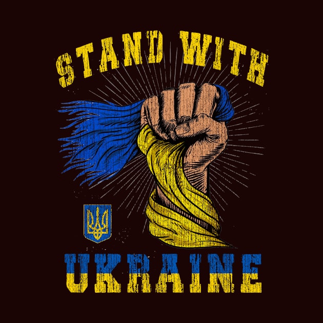 Stand With Ukraine Detailed Flag Design by The Christian Left