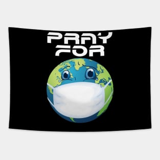 Pray for People and Earth Protection Mask Tapestry