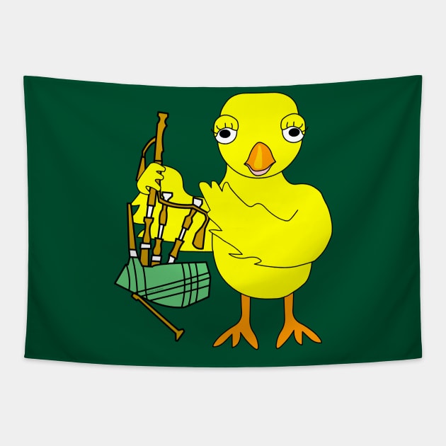 Bagpipe Chick Tapestry by Barthol Graphics