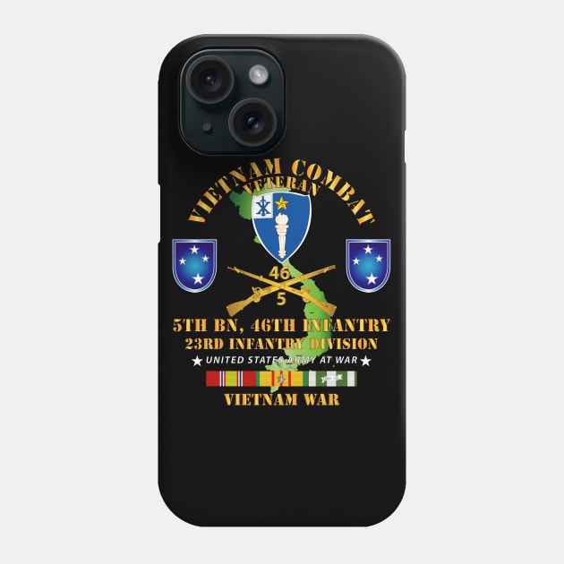 5th Bn 46th Infantry w VN SVC Phone Case by twix123844