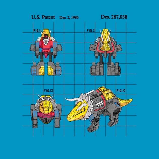 SLAG DINOBOT TRICERATOPS G1 PATENT by CloudCityCreations