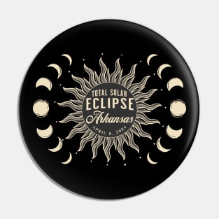 Total Solar Eclipse Arkansas USA April 2024 Pin