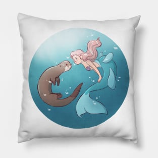 River Otter Mermaid Pillow