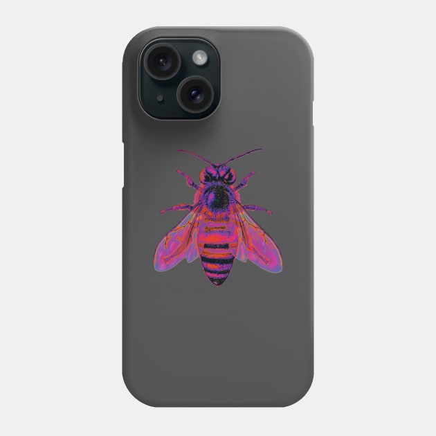 Red Holographic Bee Phone Case by dinaaaaaah