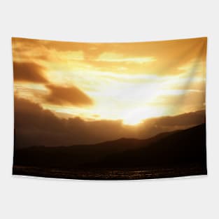 Highland Sunset over Loch Alsh - Highlands, Scotland Tapestry