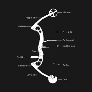 Archery - Compound Bow Diagram T-Shirt