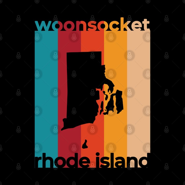 Woonsocket Rhode Island Retro by easytees