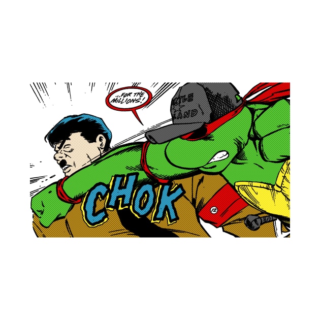 Raph Punching Hitler (White Tee) by swgpodcast