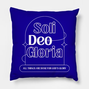 Soli Deo Gloria Modern Design in Dark Theme Pillow