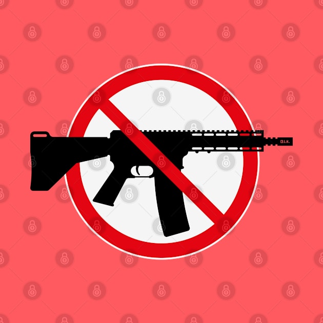 Gun Ban / Prohibition Sign (No Weapons / Peace / 3C) by MrFaulbaum