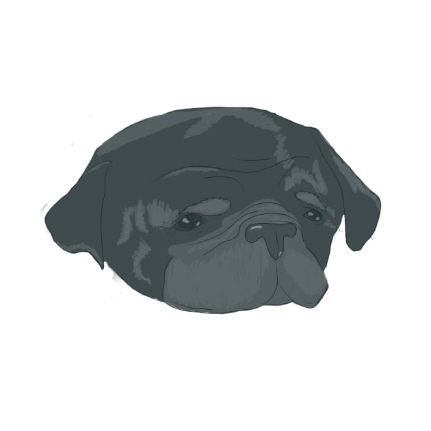 Edgar - Pewdiepie Dog - Senior Pug Artwork by sheehanstudios