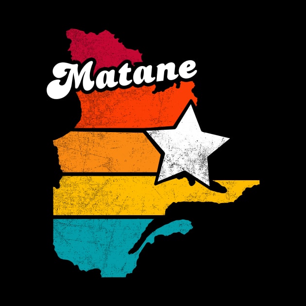 Matane Quebec Canada Vintage Distressed Souvenir by NickDezArts