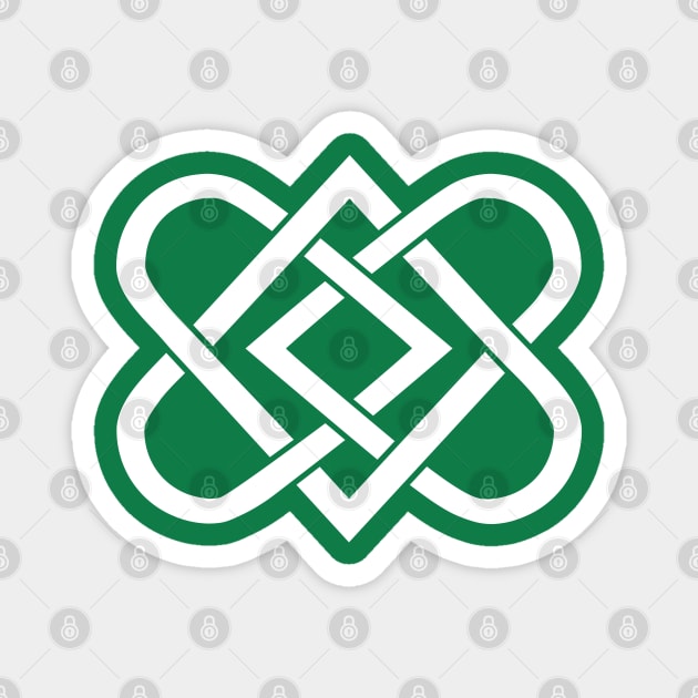 Celtic Knot Heart - St Patricks - White Magnet by skauff