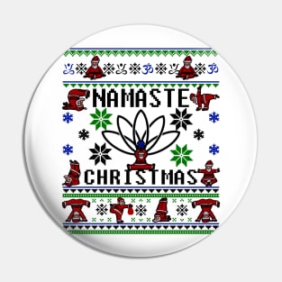 Namaste Ugly Christmas Sweater Pin