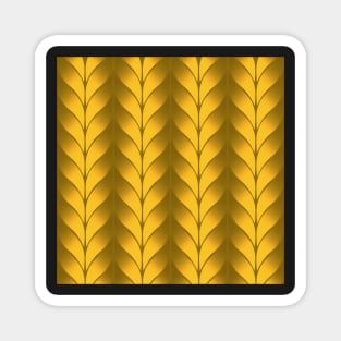 Gold Leaf Tile Pattern Magnet