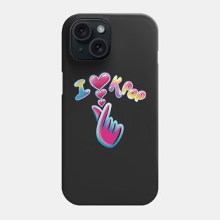 I love kpop (I finger heart kpop) Phone Case