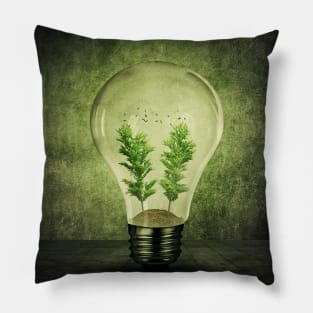 Green Eco Bulb Pillow