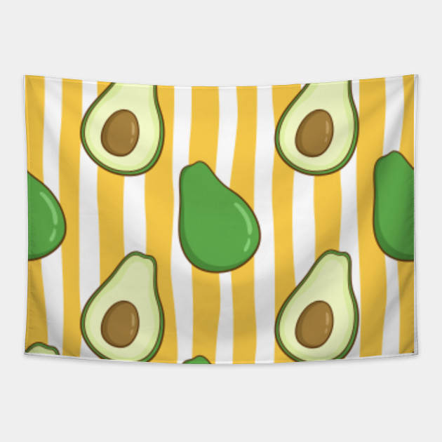 Cute Avocado Illustration Avocados Vector Cartoon Pattern Avocado Illustration Tapestry Teepublic