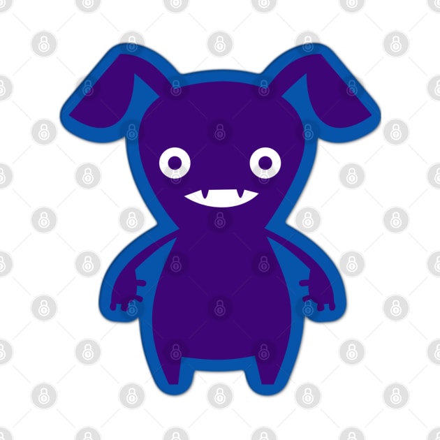 Cute Purple Dog Monster Cartoon by DesignsbyZazz