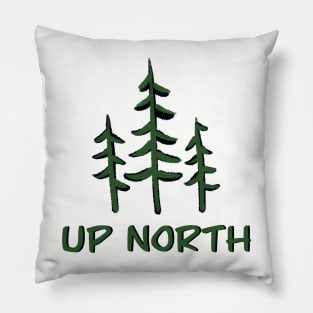 Rustic simple Up north design | up north pine trees Pillow