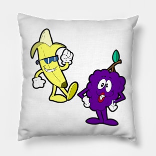 Bananas & Grapes Pillow