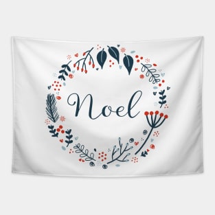 Noel Holiday Wreath Tapestry