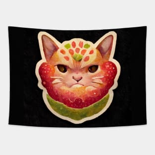 Strawberry Cat Tapestry