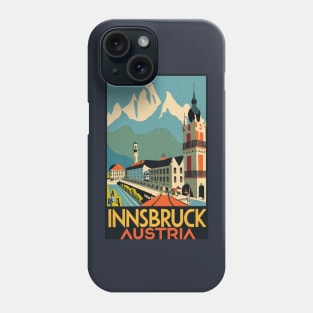 A Vintage Travel Art of Innsbruck - Austria Phone Case