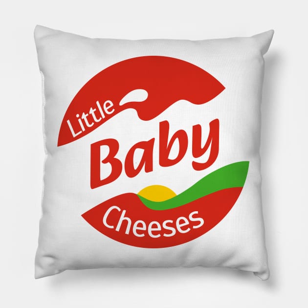 Little Baby Cheeses ("Kath & Kim") Pillow by maninsidetees