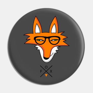 Fox hipster Pin