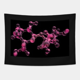 Cotton Candy Pink Sucrose (Sugar) Molecule Tapestry