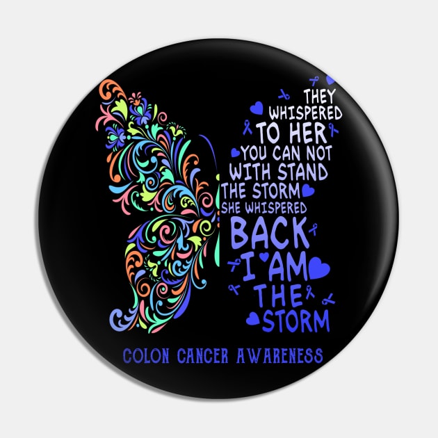 colon cancer butterfly i am the storm Pin by TeesCircle
