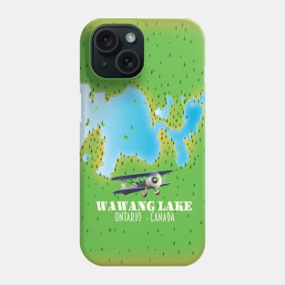 Wawang Lake Ontario Canada lake map Phone Case