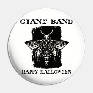 happy halloween. Giant band Pin