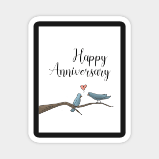 Birds - Happy Anniversary Magnet