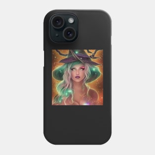 Women Wicca Art Witchy Artwork Beautiful Witch Girl Phone Case