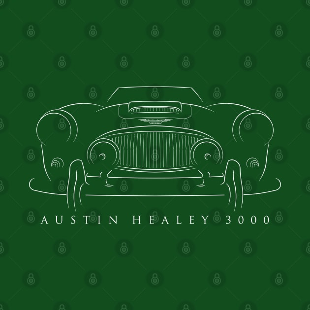 Austin Healey 3000 - front stencil, white by mal_photography