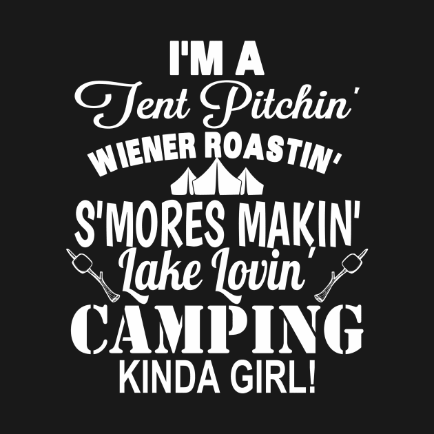 Camping Kinda Girl Funny Camp by Yesteeyear