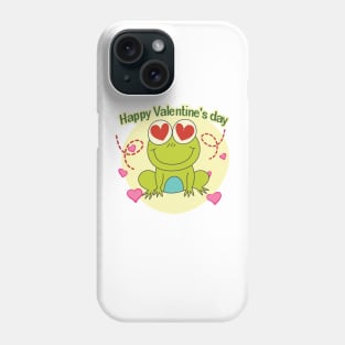 Happy Valentine S Day Frog, Phone Case