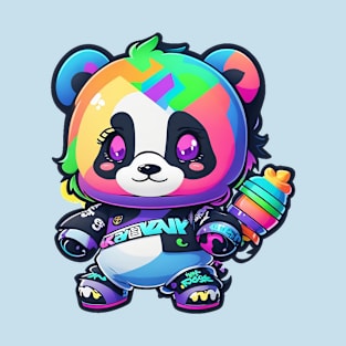 Colorful Cute Panda Kawaii T-Shirt