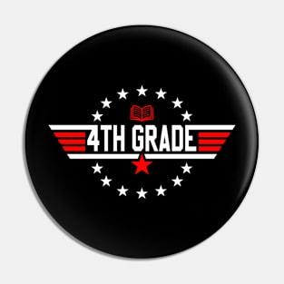 4th Grade Back To School Teacher Student Kids Pin