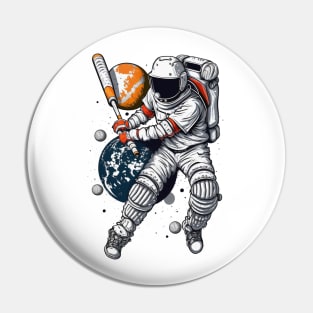 Baseball Astronaut #4 Pin