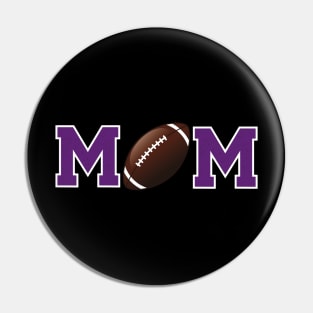 Football Mom Purple Pin