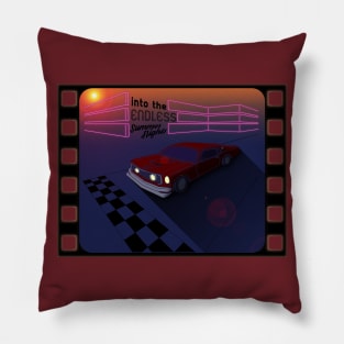 Into The Endless Summer Nights (Ford Mustang '69) Pillow