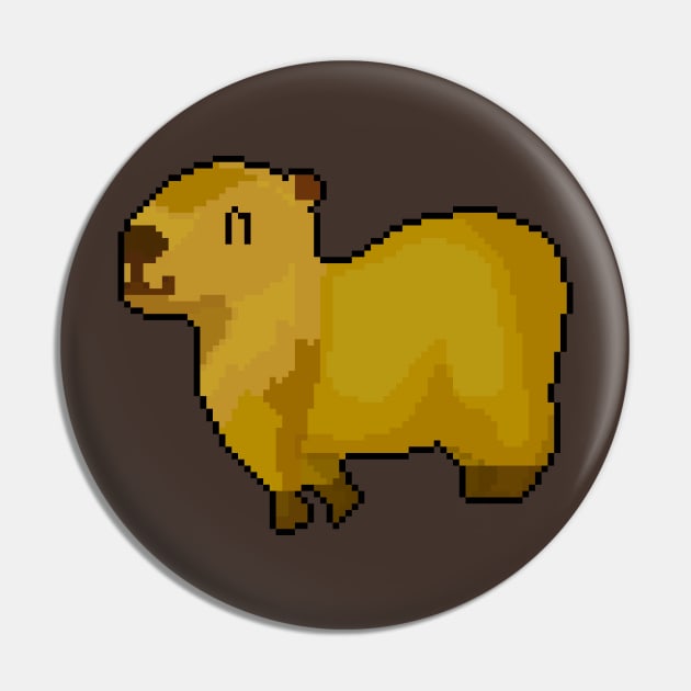 Charming Capybara Pin by Pixel.id