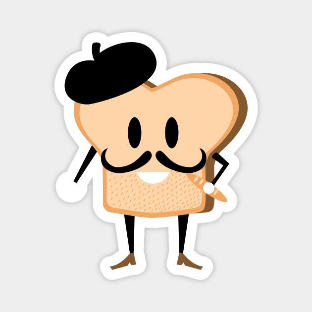 French Toast Magnet by Punstastico